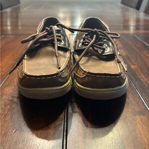 Men's Croft & Barrow Brown Casual Leather Boat Shoes Size 9
